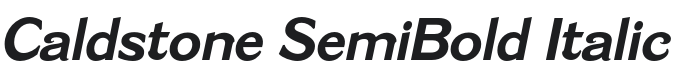 Caldstone SemiBold Italic Font Preview