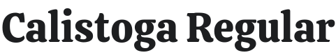 Calistoga Font Preview