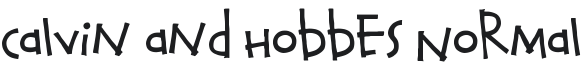 Calvin and Hobbes Font Preview