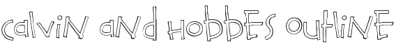 Calvin and Hobbes Outline Font Preview