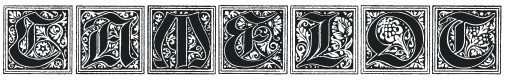 Camelot Initials Font Preview