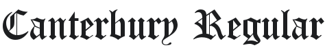 Canterbury Font Preview