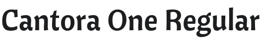 Cantora One Font Preview