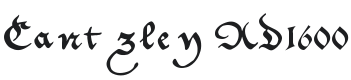 Cantzley AD1600 Font Preview
