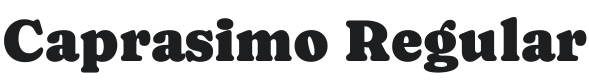 Caprasimo Font Preview
