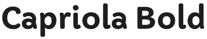 Capriola Bold Font Preview
