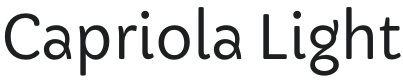 Capriola Light Font Preview