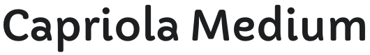 Capriola Medium Font Preview