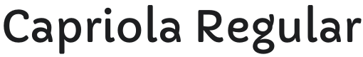 Capriola Font Preview