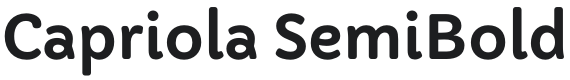 Capriola SemiBold Font Preview