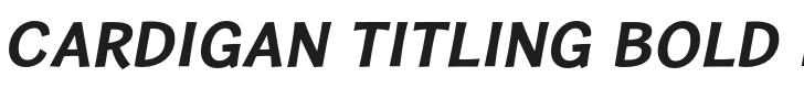 Cardigan Titling Bold Italic Font Preview