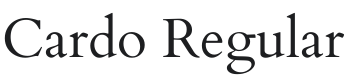 Cardo Font Preview