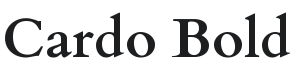 Cardo Bold Font Preview