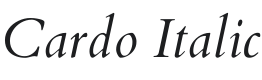 Cardo Italic Font Preview
