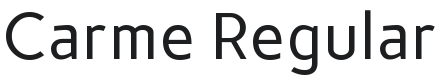 Carme Font Preview