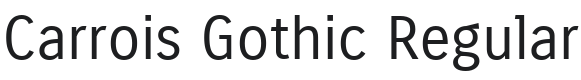 Carrois Gothic Font Preview