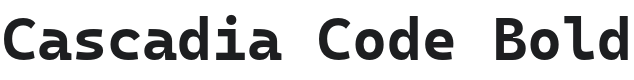 Cascadia Code Bold Font Preview