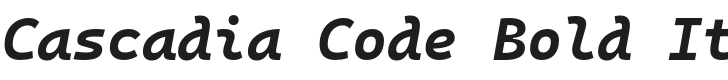 Cascadia Code Bold Italic Font Preview