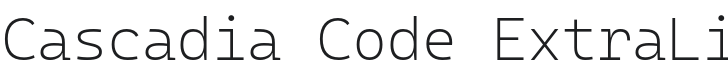 Cascadia Code ExtraLight Font Preview