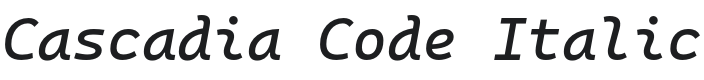 Cascadia Code Italic Font Preview