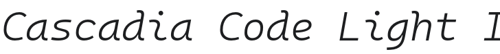 Cascadia Code Light Italic Font Preview