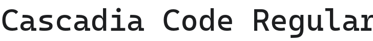 Cascadia Code Font Preview