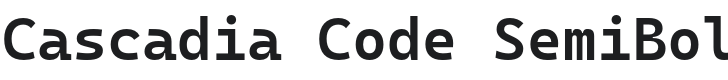 Cascadia Code SemiBold Font Preview