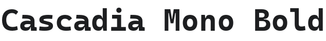 Cascadia Mono Bold Font Preview