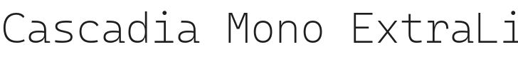 Cascadia Mono ExtraLight Font Preview