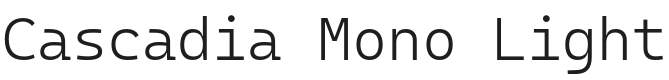 Cascadia Mono Light Font Preview