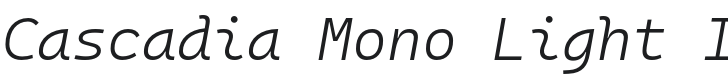 Cascadia Mono Light Italic Font Preview