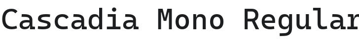 Cascadia Mono Font Preview