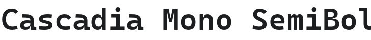 Cascadia Mono SemiBold Font Preview