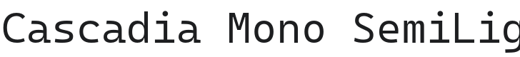 Cascadia Mono SemiLight Font Preview