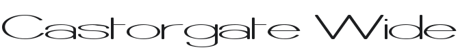 Castorgate Wide Font Preview