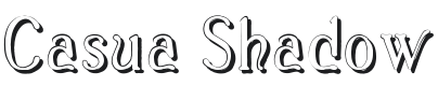 Casua Shadow Font Preview