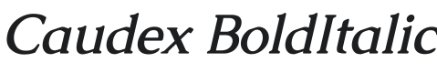 Caudex BoldItalic Font Preview