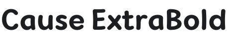 Cause ExtraBold Font Preview