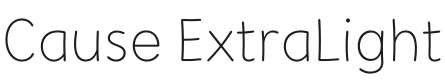 Cause ExtraLight Font Preview