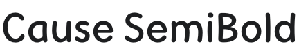 Cause SemiBold Font Preview