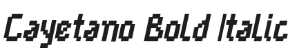Cayetano Bold Italic Font Preview