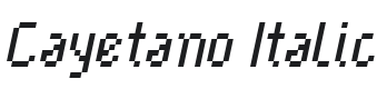 Cayetano Italic Font Preview