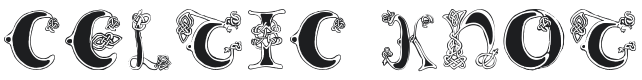 Celtic Knot Font Preview