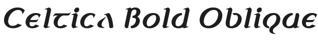 Celtica Bold Oblique Font Preview