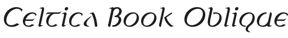 Celtica Book Oblique Font Preview
