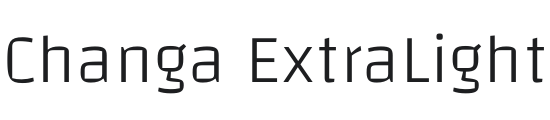 Changa ExtraLight Font Preview