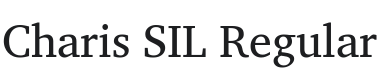 Charis SIL Font Preview