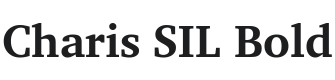Charis SIL Bold Font Preview