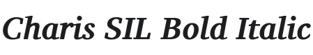 Charis SIL Bold Italic Font Preview