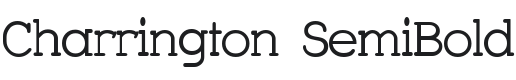 Charrington SemiBold Font Preview